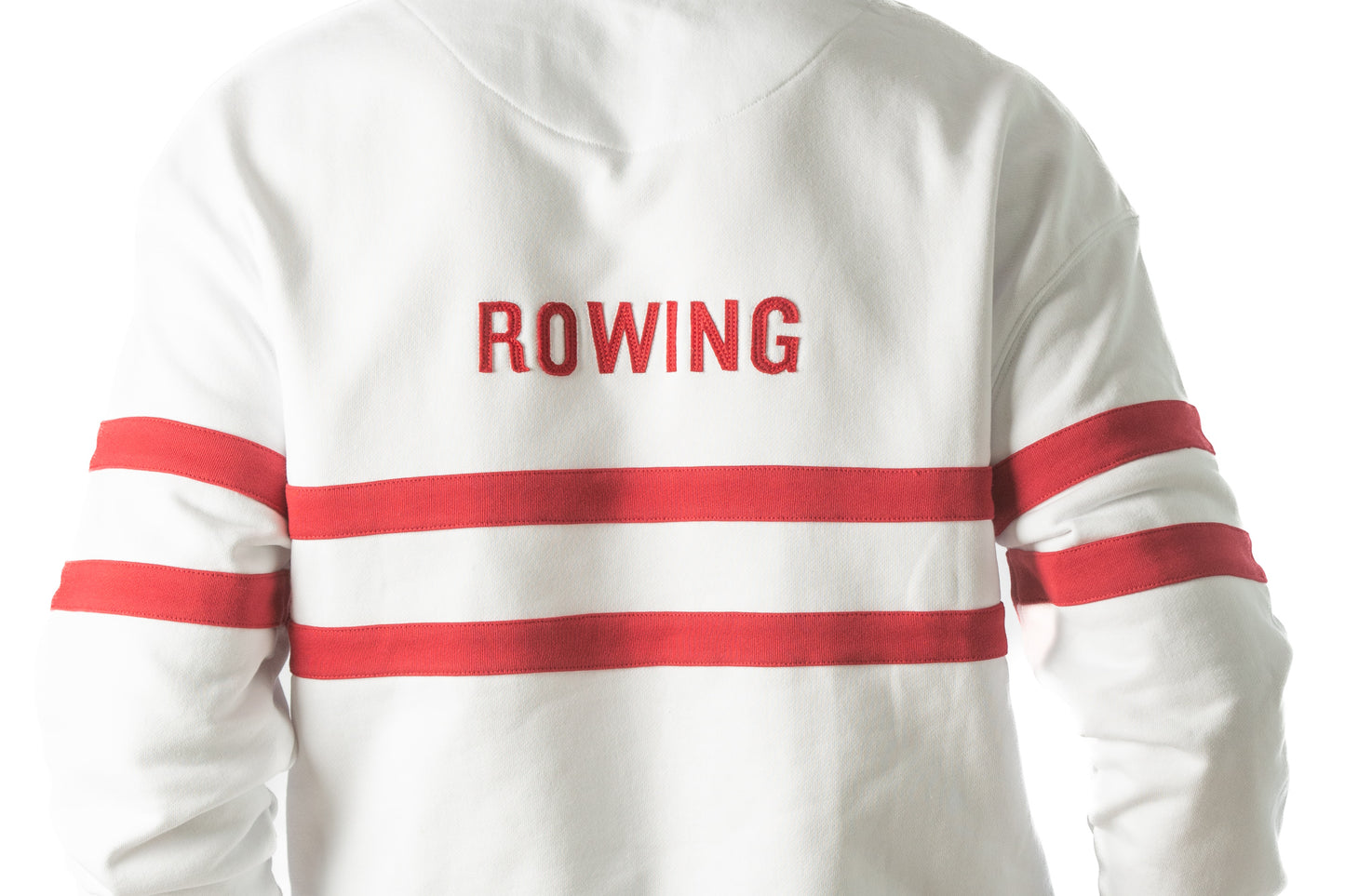 PAC Rowing Collegiate Stripe Quarter Zip White