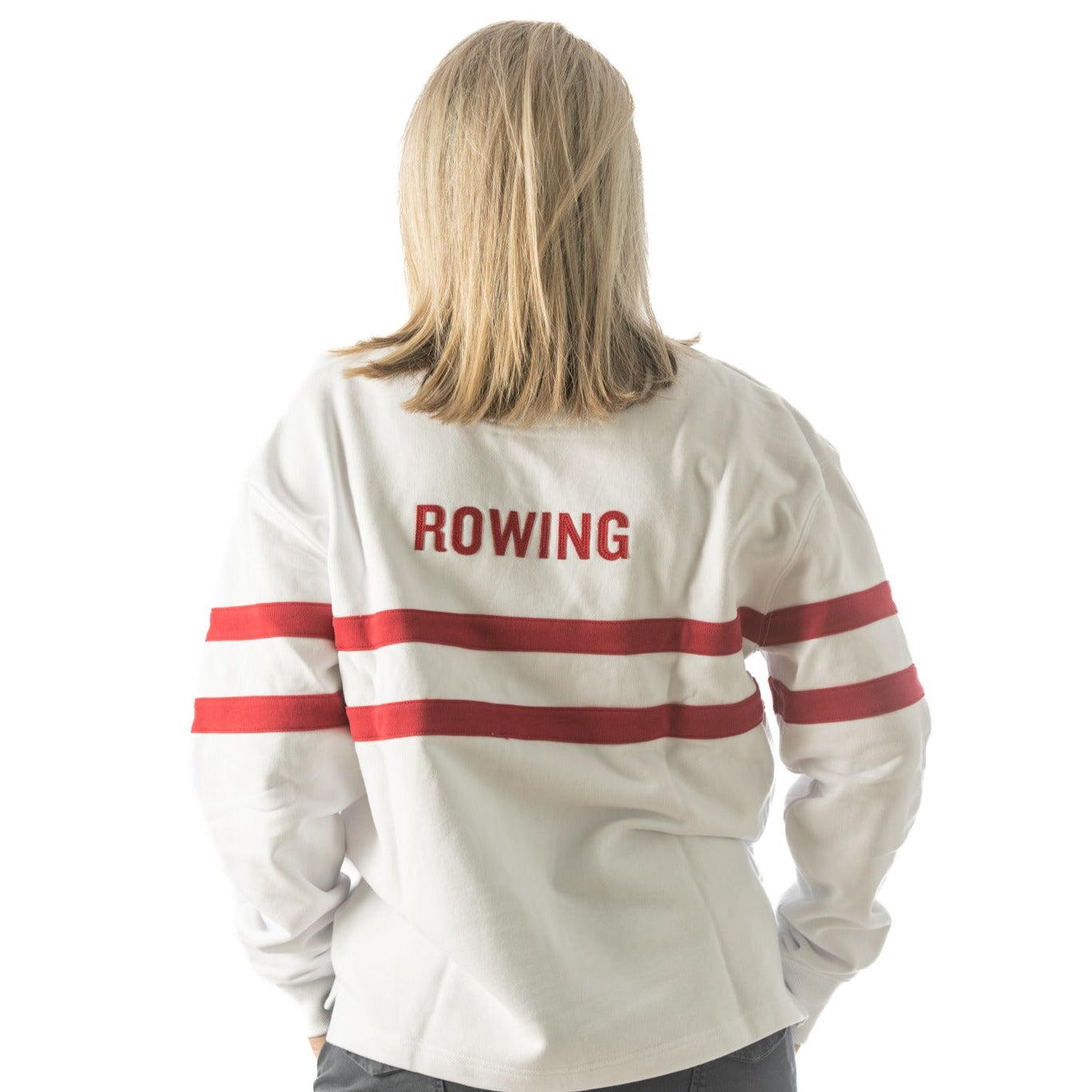 PAC Rowing Collegiate Stripe Quarter Zip White