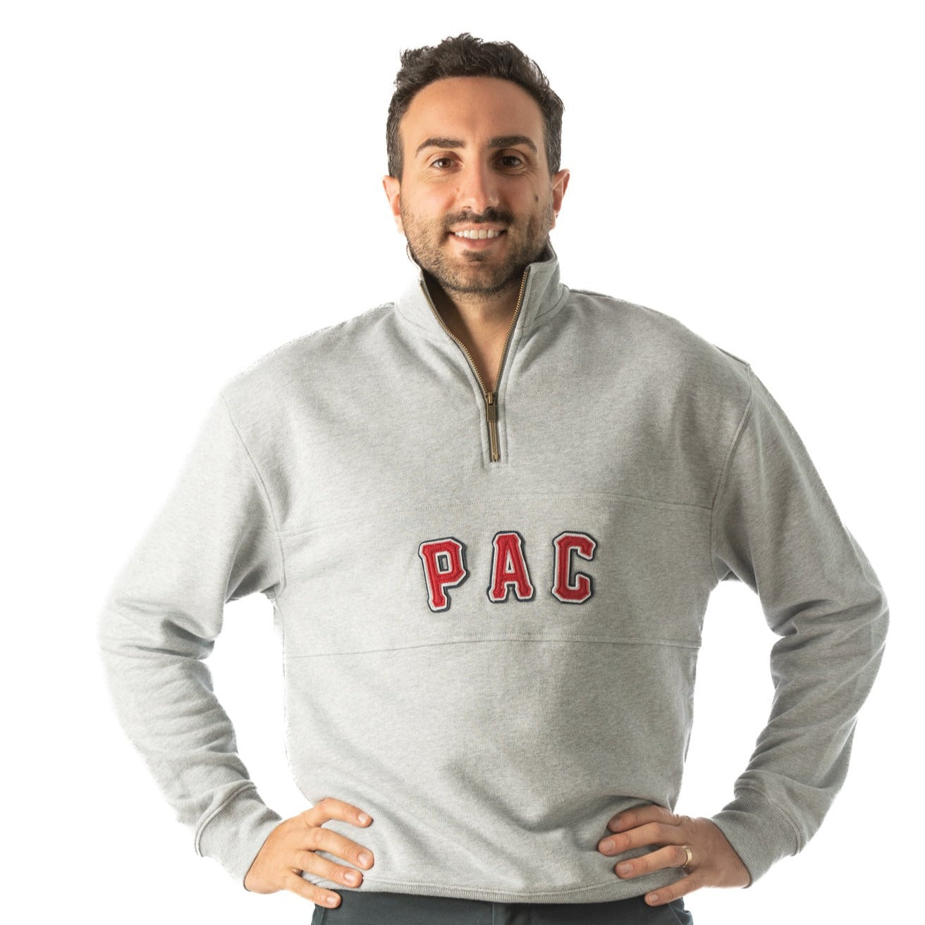 PAC Quarter Zip Grey Marle